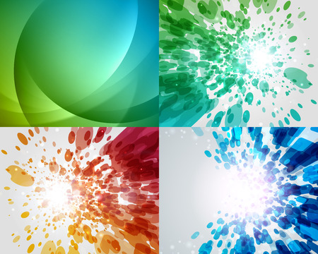 Set vector modern abstract backgrounds design can be use for Business Brochure, Flyer, Website Banners, Corporate Report, Presentation, Advertising templatesのイラスト素材