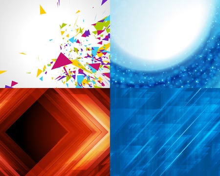 Set vector modern abstract backgrounds design can be use for Business Brochure, Flyer, Website Banners, Corporate Report, Presentation, Advertising templatesのイラスト素材