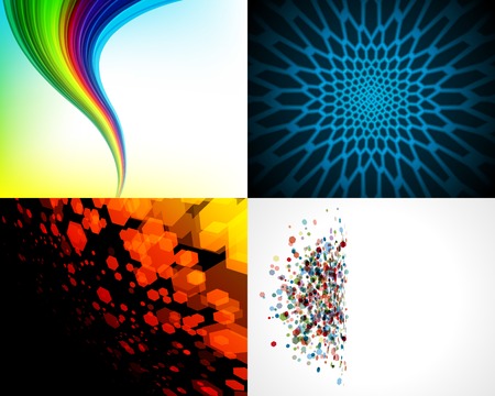 Set vector modern abstract backgrounds design can be use for Business Brochure, Flyer, Website Banners, Corporate Report, Presentation, Advertising templatesのイラスト素材
