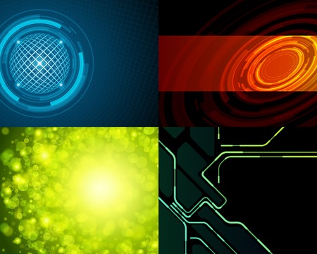 Set vector modern abstract backgrounds design can be use for Business Brochure, Flyer, Website Banners, Corporate Report, Presentation, Advertising templatesのイラスト素材