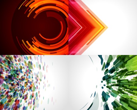 Set vector modern abstract backgrounds design can be use for Business Brochure, Flyer, Website Banners, Corporate Report, Presentation, Advertising templatesのイラスト素材