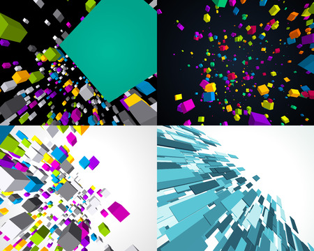 Set vector modern abstract backgrounds design can be use for Business Brochure, Flyer, Website Banners, Corporate Report, Presentation, Advertising templatesのイラスト素材