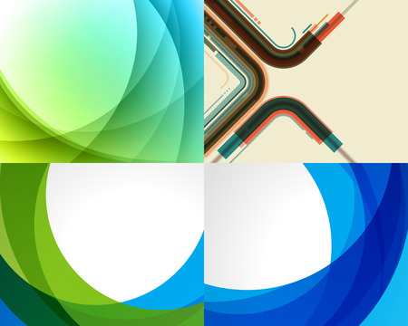 Set vector modern abstract backgrounds design can be use for Business Brochure, Flyer, Website Banners, Corporate Report, Presentation, Advertising templatesのイラスト素材