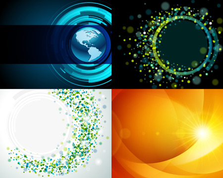Set vector modern abstract backgrounds design can be use for Business Brochure, Flyer, Website Banners, Corporate Report, Presentation, Advertising templatesのイラスト素材