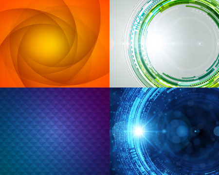 Set vector modern abstract backgrounds design can be use for Business Brochure, Flyer, Website Banners, Corporate Report, Presentation, Advertising templatesのイラスト素材