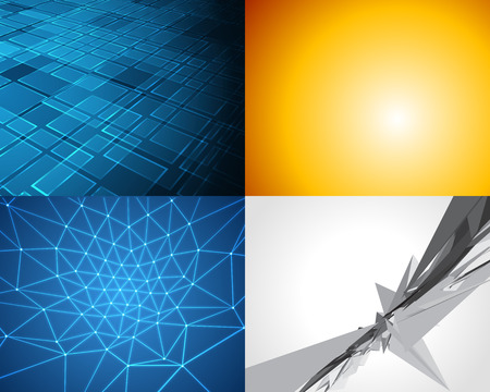 Set vector modern abstract backgrounds design can be use for Business Brochure, Flyer, Website Banners, Corporate Report, Presentation, Advertising templatesのイラスト素材