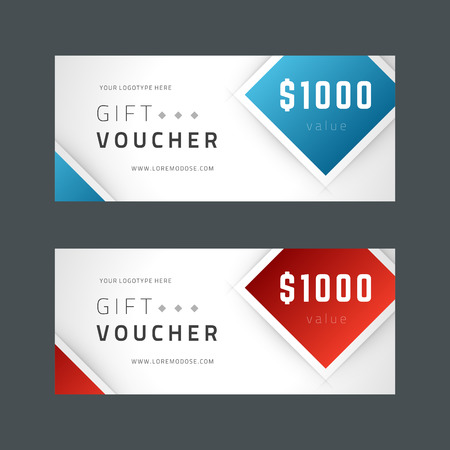 Voucher template abstract gepmetric design vector illustrationのイラスト素材