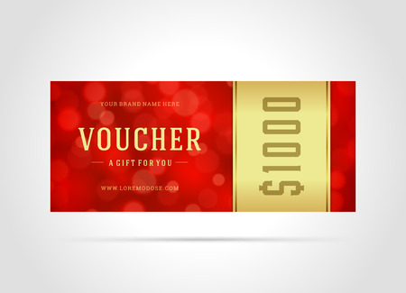 Voucher template abstract lght design vector illustrationのイラスト素材