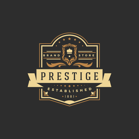 Luxury logo template vector object for logotype or badge Design.の写真素材