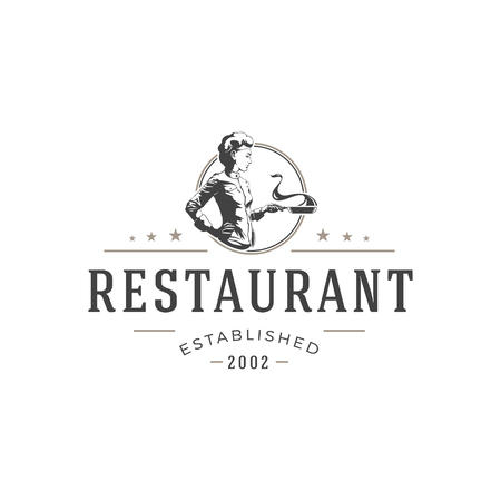 Restaurant template illustration.のイラスト素材