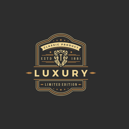 Luxury monogram template object.のイラスト素材