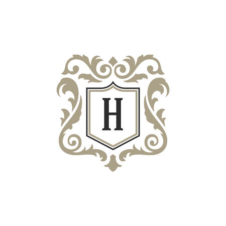 Luxury monogram template object.のイラスト素材