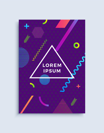 Cover modern abstract design template. Minimal geometric shapes composition for flyer, banner, brochure and poster.のイラスト素材