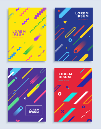 Covers modern abstract design templates set.のイラスト素材