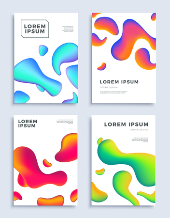 Modern abstract covers design templates set.のイラスト素材