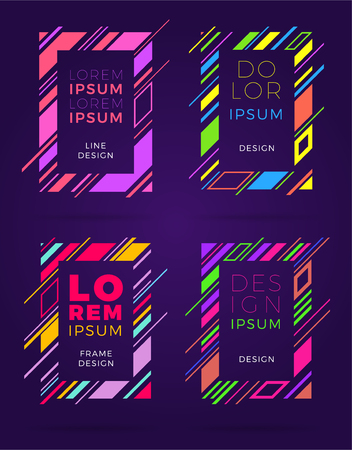 Covers modern abstract design templates set.のイラスト素材