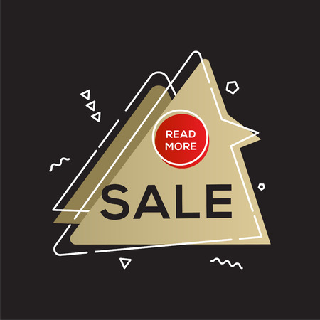 Sale golden banner design template.のイラスト素材