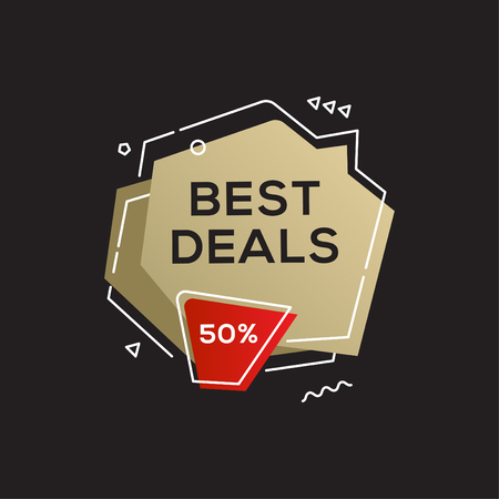 Sale golden banner design template.のイラスト素材