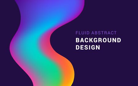 Fluid colorful shapes composition trendy mesh gradients.のイラスト素材