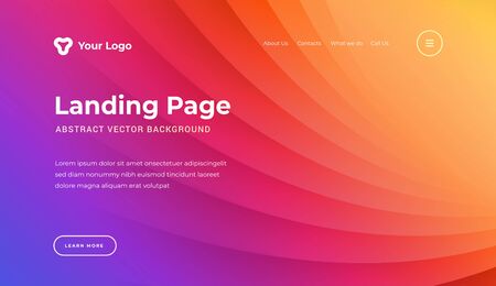 Abstract background dynamic light lines website landing page or banner template modern style vector illustrationのイラスト素材