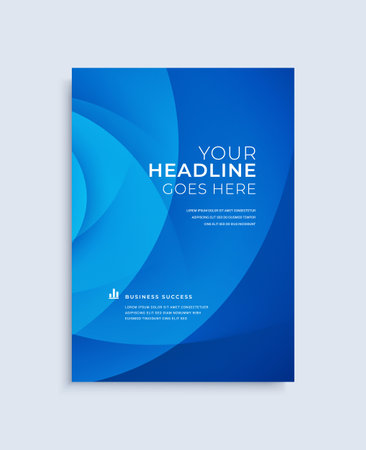 Modern abstract poster cover design vector template. Trendy light lines effect composition for flyers, banners, brochures and reports.のイラスト素材