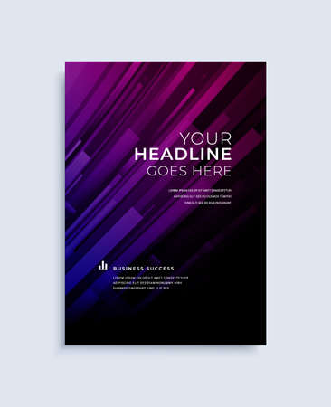 Modern abstract poster cover design vector template. Trendy geometric shapes effect composition for flyers, banners, brochures and reports.のイラスト素材