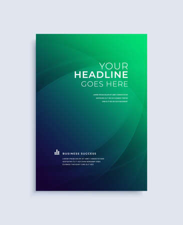 Modern abstract poster cover design vector template. Trendy light lines effect composition for flyers, banners, brochures and reports.のイラスト素材