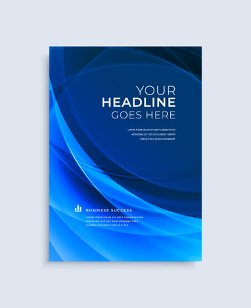 Modern abstract poster cover design vector template. Trendy light lines effect composition for flyers, banners, brochures and reports.のイラスト素材