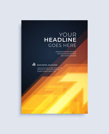 Modern abstract poster cover design vector template. Trendy geometric shapes effect composition for flyers, banners, brochures and reports.のイラスト素材