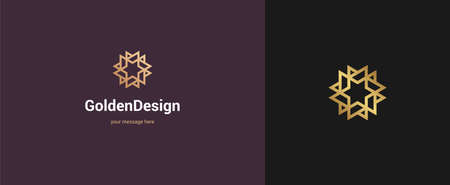 Vector abstract sphere logo emblem design elegant modern minimal style vector illustration. Premium business geometric logotype symbol for corporate identity.のイラスト素材