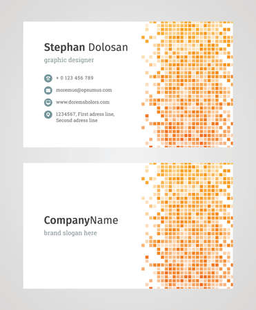 Minimalist Business Card Design Template. Modern Creative and Clean Corporate Design. Vector Illustration. Front and Back Sides with Colorful Abstract Backgroundのイラスト素材