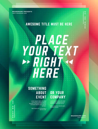 Modern abstract cover design template vibrant color shapes composition for flyer, banner, brochure and poster. vector illustration.のイラスト素材