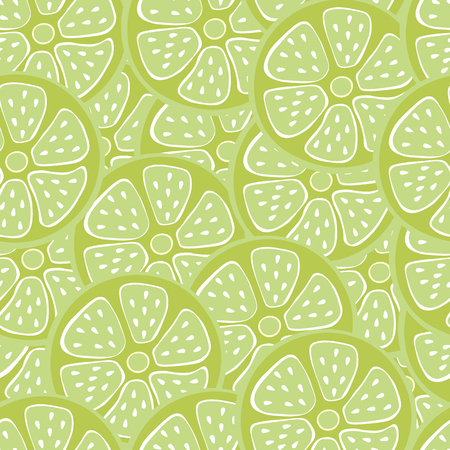 lime seamless background. fresh green lime slices.Seamless pattern for design.のイラスト素材