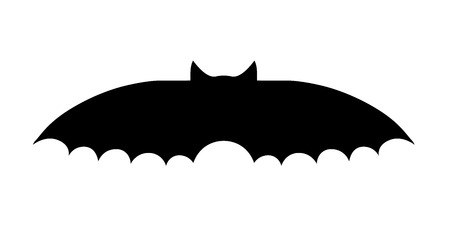 vector silhouettes of bats. Halloween black bat icon. Halloween symbol.のイラスト素材