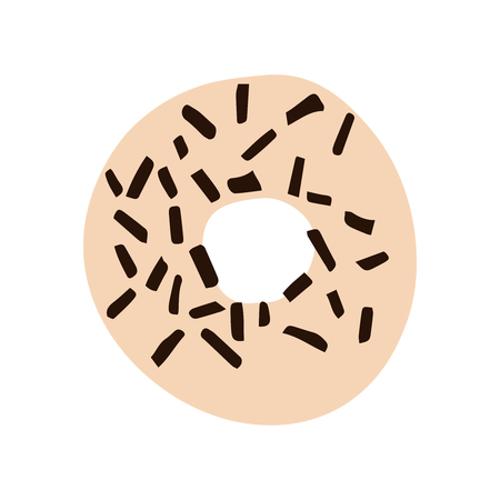 simple donut illustration. Donut isolated on white background.のイラスト素材