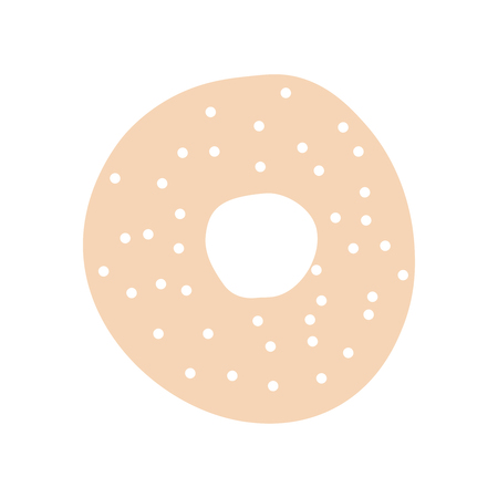 simple donut illustration. Donut isolated on white background.のイラスト素材
