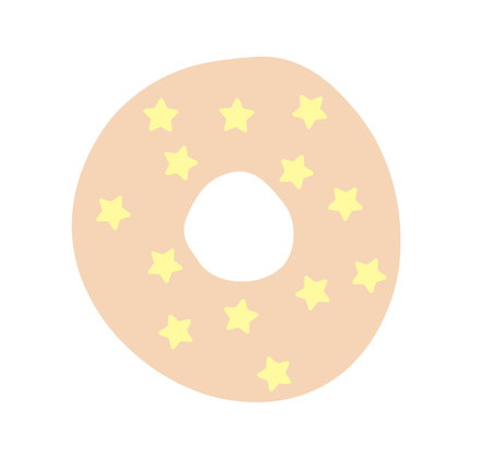 simple donut illustration. Donut isolated on white background.のイラスト素材