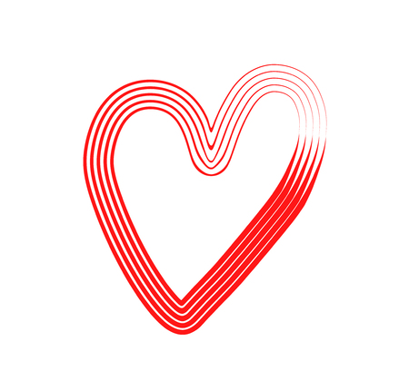 Vector heart with a dry brush line. Hand drawn grunge hearts. Love symbol . Valentine day. grunge illustration.のイラスト素材