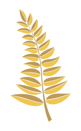 wheat botanical illustration.spica vector design element. Hand drawn plant and tree branches with leaves.のイラスト素材