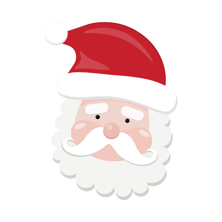 winter holiday greeting card. background elements. . vector head of santa claus. merry christmas and happy new year.のイラスト素材