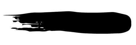 Vector dry brush stroke. Grunge distress textured design element. Black painted brush stroke .のイラスト素材