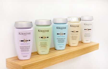 French luxury cosmetics for body, hair and face care. professional makeup loreal kerastase.のeditorial素材