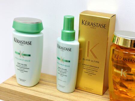 French luxury cosmetics for body, hair and face care. professional makeup loreal kerastase.のeditorial素材