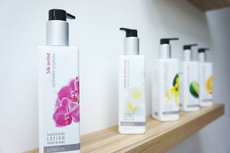 Hand and body regenerating lotion. Kinetics Hand and Body Lotion.のeditorial素材