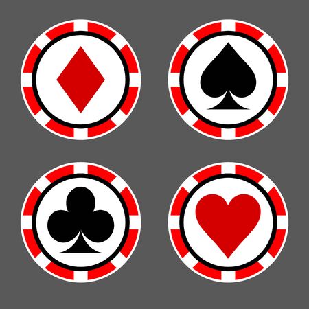 top view. Set of casino chips. vector poker chip. icon.のイラスト素材