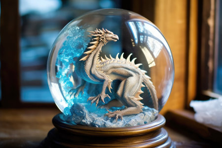 Dragon in a glass sphere. The concept of the New Yearの素材