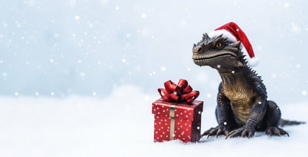 Dragon on a white background. Symbol of the New Year. Space for textの素材