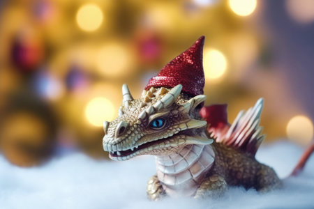 The dragon is a symbol of the New Year and Christmas.の素材