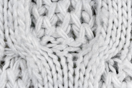 Texture of white knitted wool sweater.の写真素材