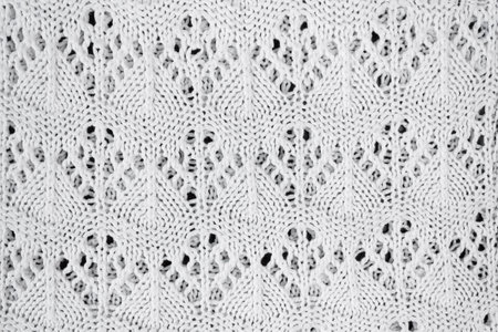 White knitted fabric for background.の写真素材
